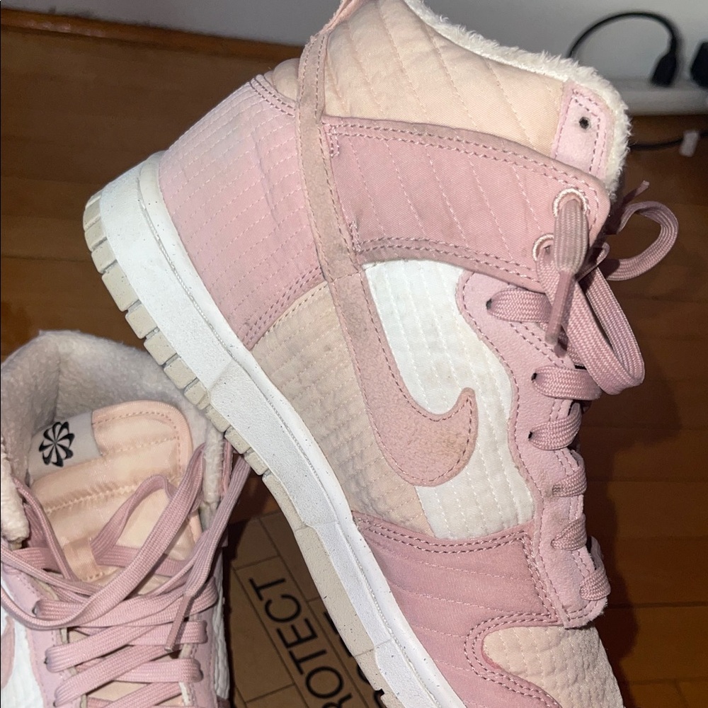 Women’s Pink and White Dunks - Picture 11 of 16